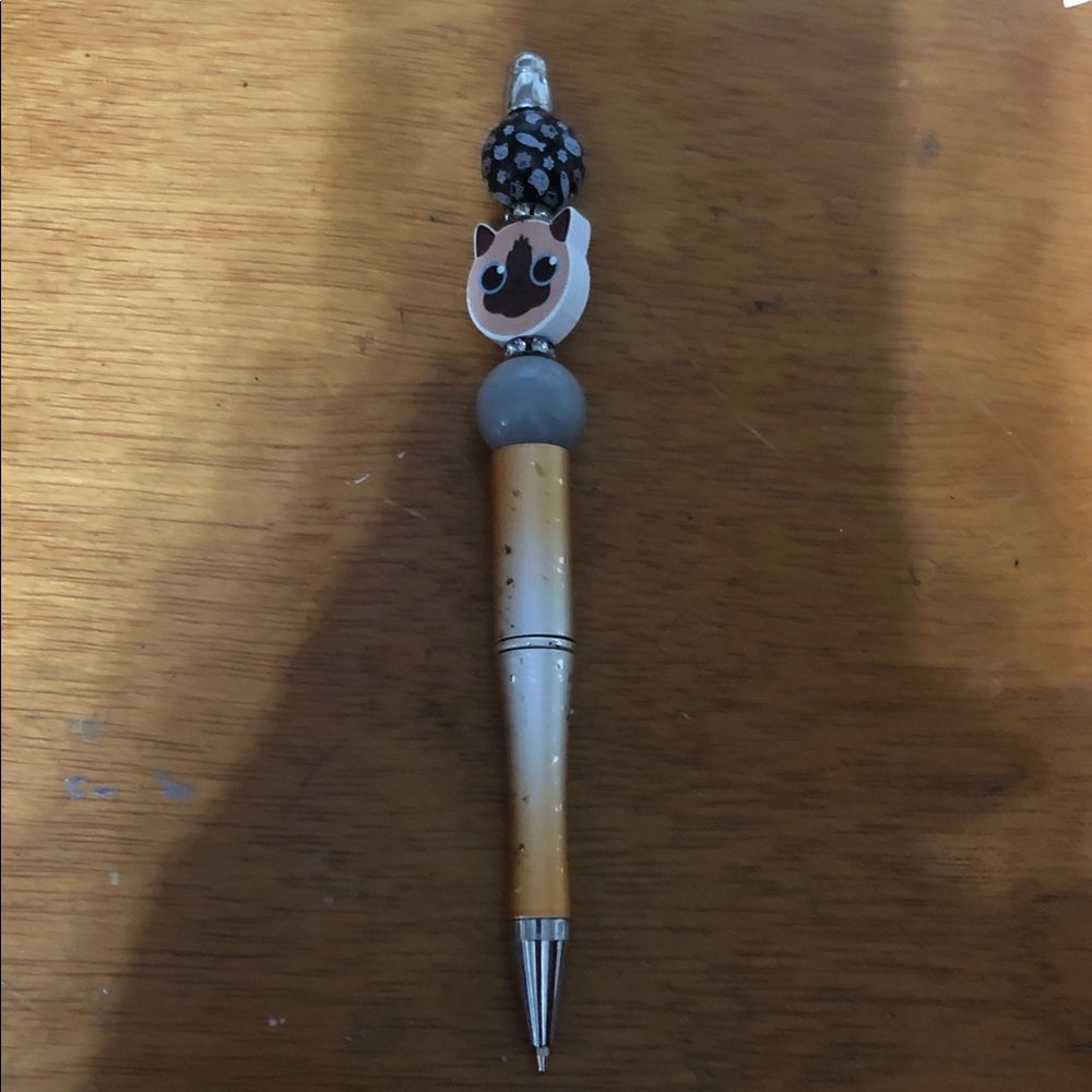 Cute Cat Beaded Pen